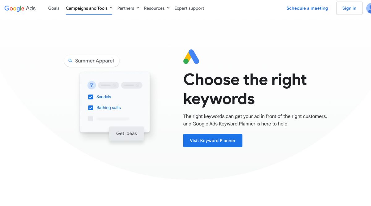 Google Keyword Palnner