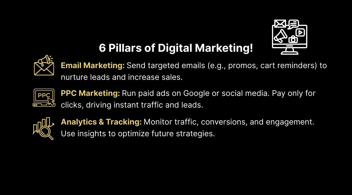The Six Pillars of Online Marketing That Any Business Must Know How to Handle 2 6 Pillars of Digital Marketing in 2025 Every Business Must Master 2
